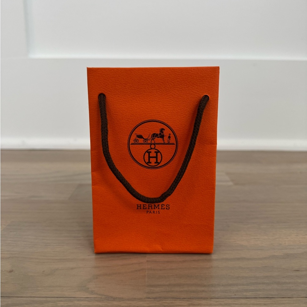 Hermes Orange Shopping Bag
